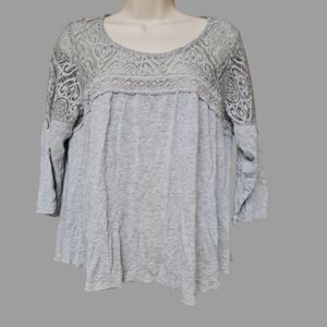 Lace gray top
